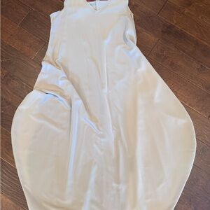 V-Neck Sleeveless Maxi Dress in White